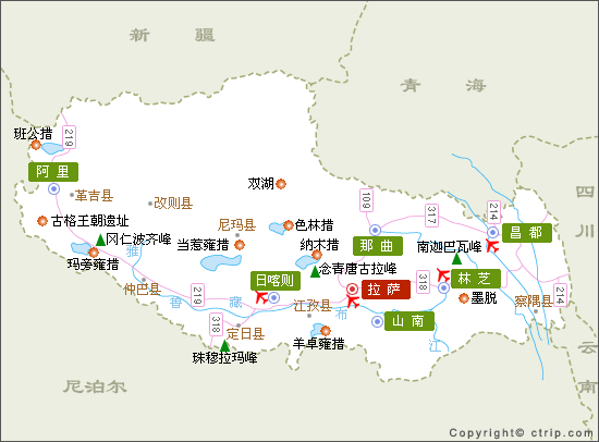 西藏地图