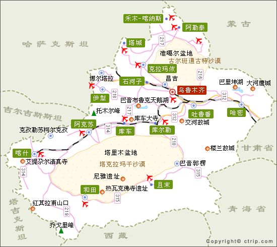 新疆地图